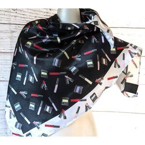 Shiseido Square Scarf Branded Exclusively Advertisement Lipstick Print 35*35 In.